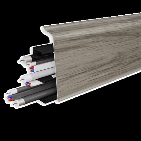 Плинтус напольный ПВХ Birch 70 мм Нью-Джерси 3109