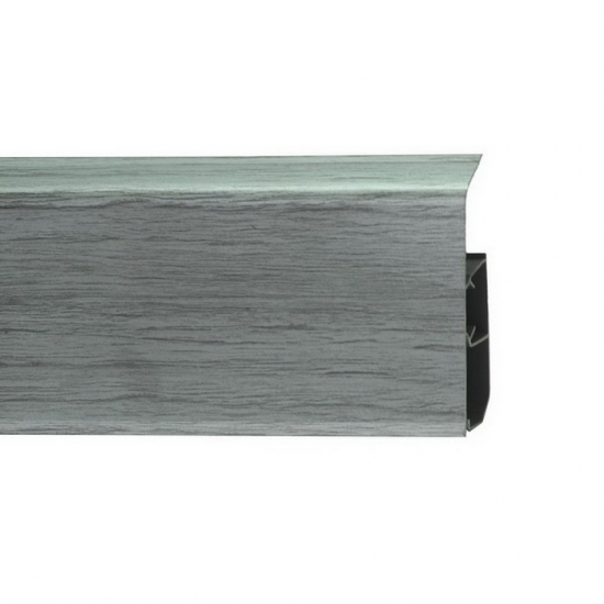 Напольный плинтус ПВХ Winart Quadro Серебристый Жемчуг 333