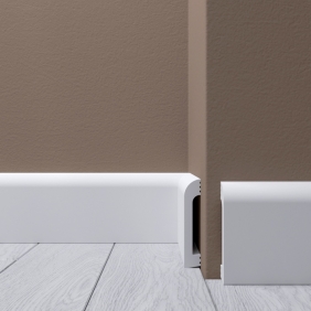 Напольный плинтус из полистирола Де-Багет H6 80/15