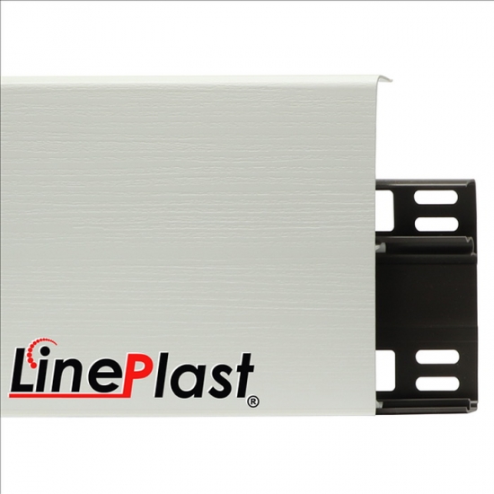 Напольный плинтус ПВХ LinePlast Белый с тиснением LB001 100 мм