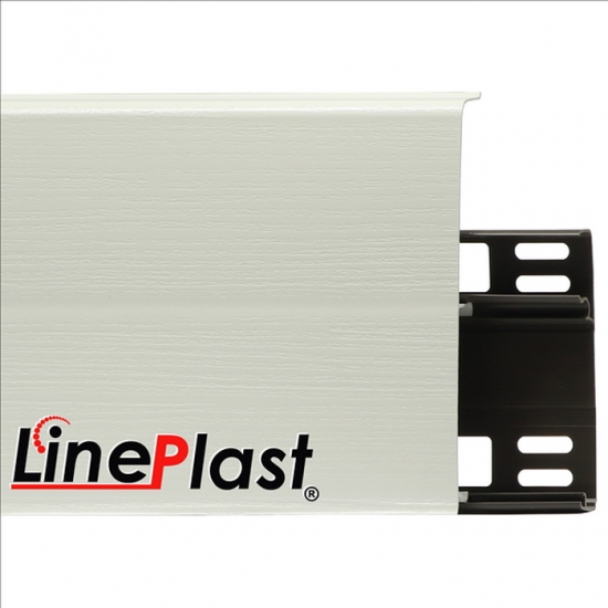Напольный плинтус ПВХ LinePlast Белый глянец LB002 100 мм