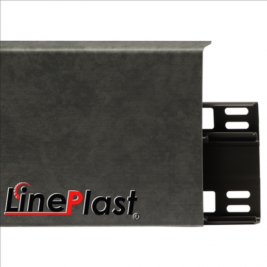 Напольный плинтус ПВХ LinePlast Бетон графит LB012 100 мм