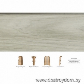 Напольный плинтус ПВХ Arbiton Indo Дуб онтарио 19
