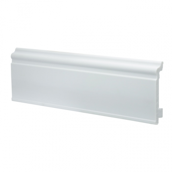 Напольный плинтус дюрополимер Winart Quadro фигурный Белый матовый