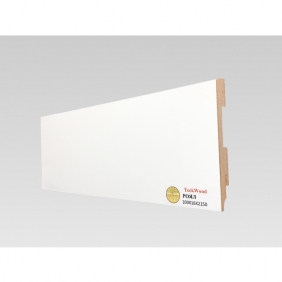 Напольный плинтус МДФ Teckwood Белый роял 100