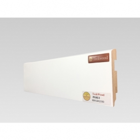 Напольный плинтус МДФ Teckwood Белый роял 80