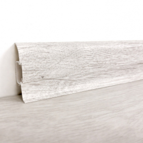 Напольный плинтус ПВХ Sanrelia SanFlex 589 Береза светлая