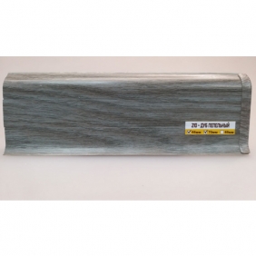 Напольный плинтус ПВХ Ideal Классик Дуб пепельный 210