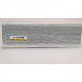 Напольный плинтус ПВХ Ideal Классик Ясень серый 253 