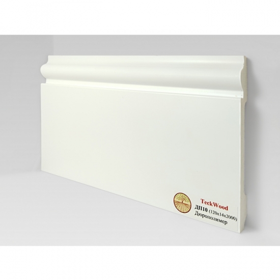 Напольный плинтус Teckwood Дюрополимер Белый ДП10 высота 120 мм Напольный плинтус Teckwood Дюрополимер Белый ДП10 высота 120 мм