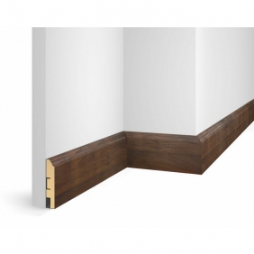 Напольный плинтус Экошпон дуб Барон темный WP07