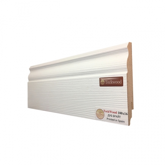 Напольный плинтус МДФ Teckwood Дуб брайт 100 Напольный плинтус МДФ Teckwood Дуб брайт 100