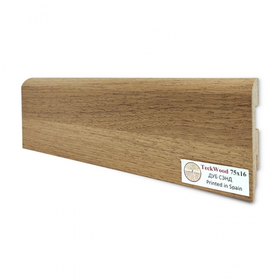 Напольный плинтус МДФ Teckwood Дуб сэнд 75 Напольный плинтус МДФ Teckwood Дуб сэнд 75