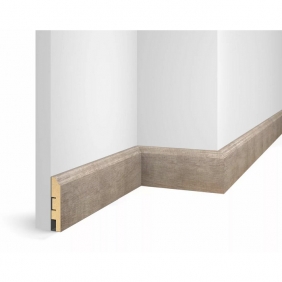 Напольный плинтус Экошпон Дуб серо-коричневый WP07 