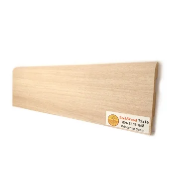 Напольный плинтус МДФ Teckwood Дуб беленый 75