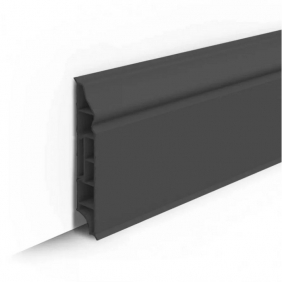 ПВХ Ideal Дюра высота 80 мм Фигурный Графит 093