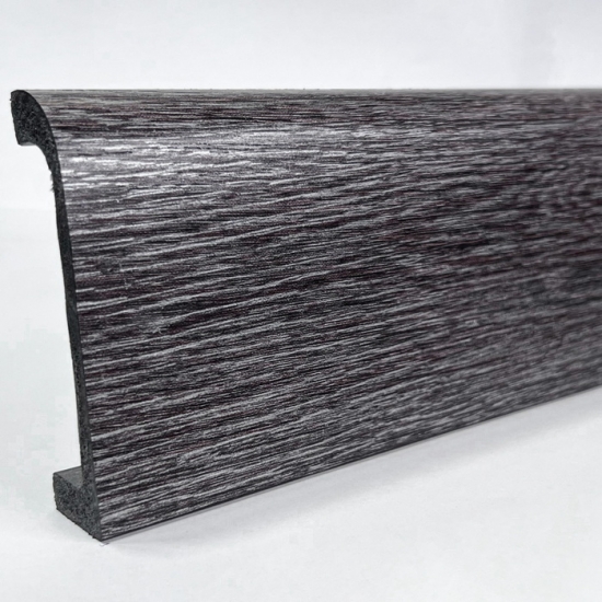 Напольный плинтус Bello deco ПЛ 16 Графитовый массив [дюрополимерный]