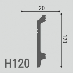 Напольный плинтус из полистирола Де-Багет H120 120/20