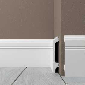 Напольный плинтус из полистирола Де-Багет H120 120/20