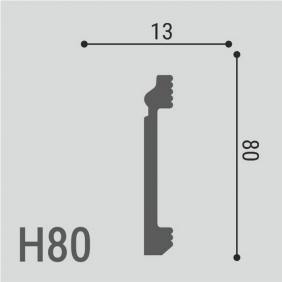 Напольный плинтус из полистирола Де-Багет H80 80/13