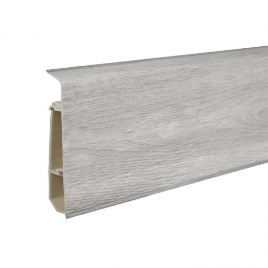 Плинтус напольный крашеный из ПВХ Grace Cardinal 16 Кедр серый 2,2м