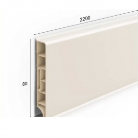 ПВХ Ideal Дюра высота 80 мм Прямоугольный Кремово-белый 033