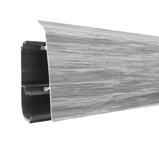 Напольный плинтус ПВХ DecorPlast Ива серебристая LL007