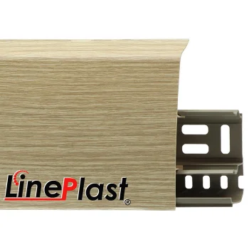 Напольный плинтус ПВХ LinePlast Эш вайт Мелинга LS010