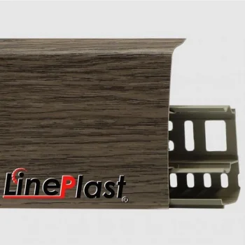 Напольный плинтус ПВХ LinePlast Ясень Шимо темный LS022
