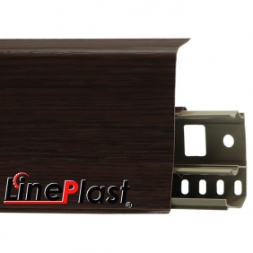 Напольный плинтус ПВХ LinePlast Зебрано черно-коричневый LS026