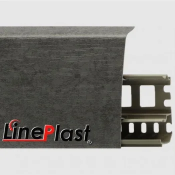 Напольный плинтус ПВХ LinePlast Бетон антрацит LS029