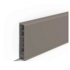 ПВХ Ideal Дюра высота 80 мм Прямоугольный Платиново-серый 036