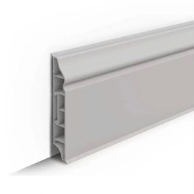 ПВХ Ideal Дюра высота 80 мм Фигурный Светло-серый 002