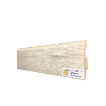 Напольный плинтус МДФ Teckwood Дуб крем 75