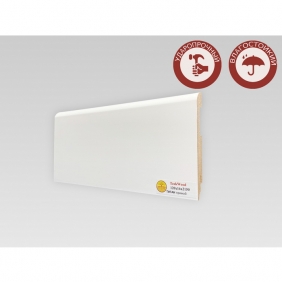 Напольный плинтус МДФ Teckwood Белый Титан 120