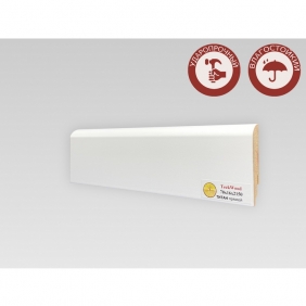 Напольный плинтус МДФ Teckwood Белый Титан 70