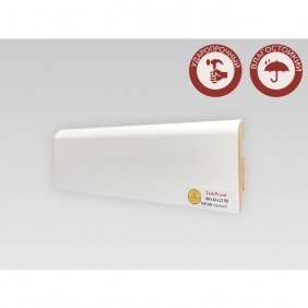 Напольный плинтус МДФ Teckwood Белый Титан 80