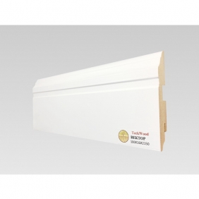 Напольный плинтус МДФ Teckwood Белый Вектор 100